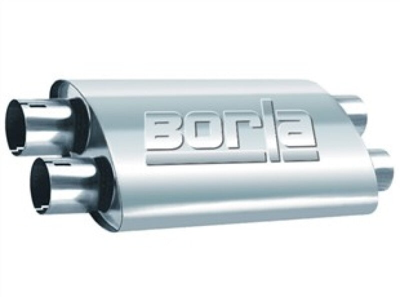 Borla ProXS 400493 Universal Muffler, Oval Dual Inlet and Dual Outlet