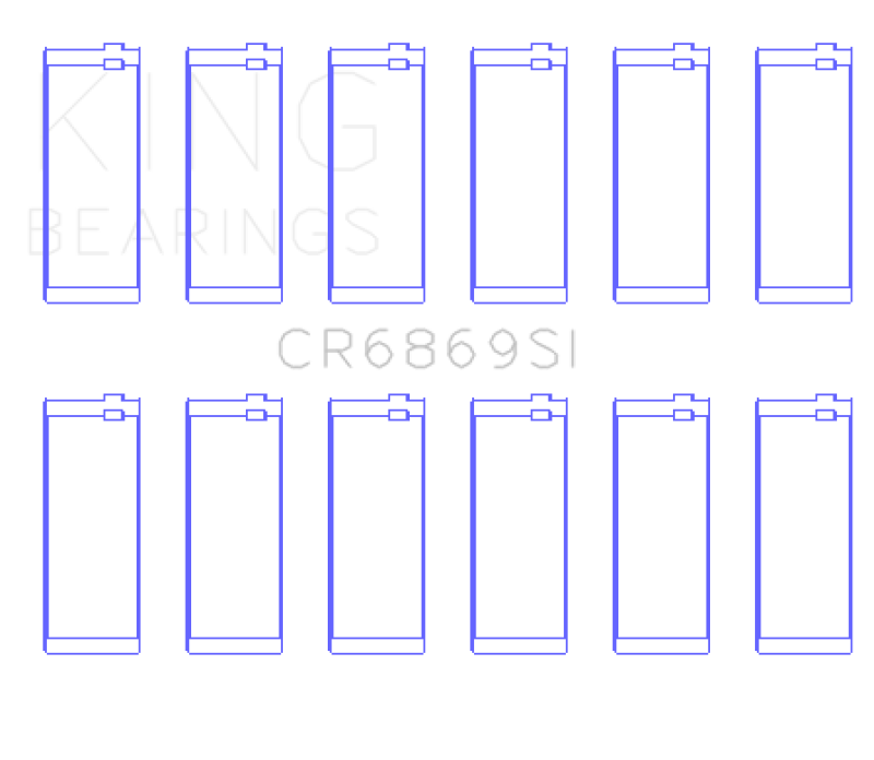 King Jeep AMC 232CI/242CI/248CI I6 (Size .020) Connecting Rod Bearing Set