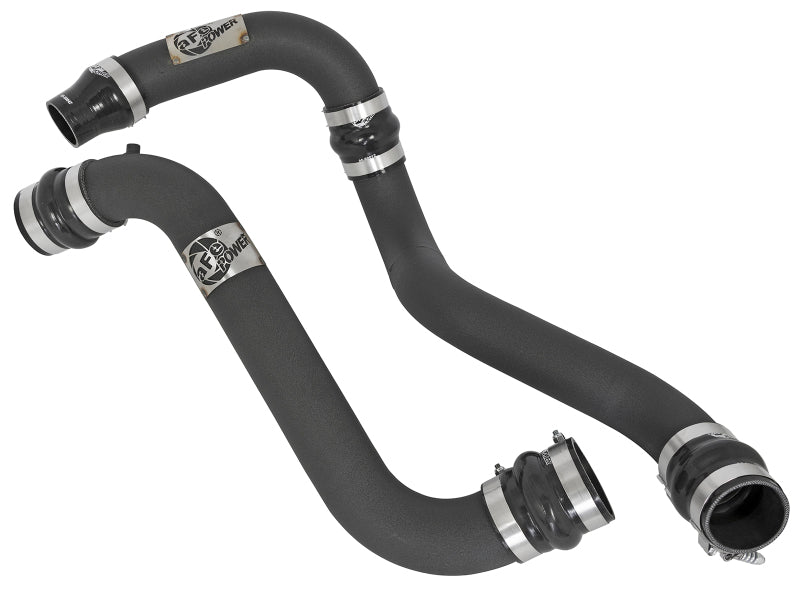 aFe BladeRunner 3-Inch Aluminum Hot and Cold Intercooler Charge Pipe Kit, Black, Part Number 46-20114-B, for 2011–2016 GM 6.6L Duramax Diesel Trucks