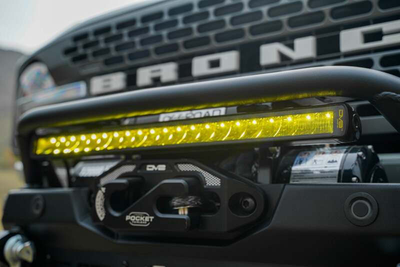 DV8 Offroad Elite Series 20-Inch Amber LED Light Bar, Single Row - Part Number dveBE20SW105W-A