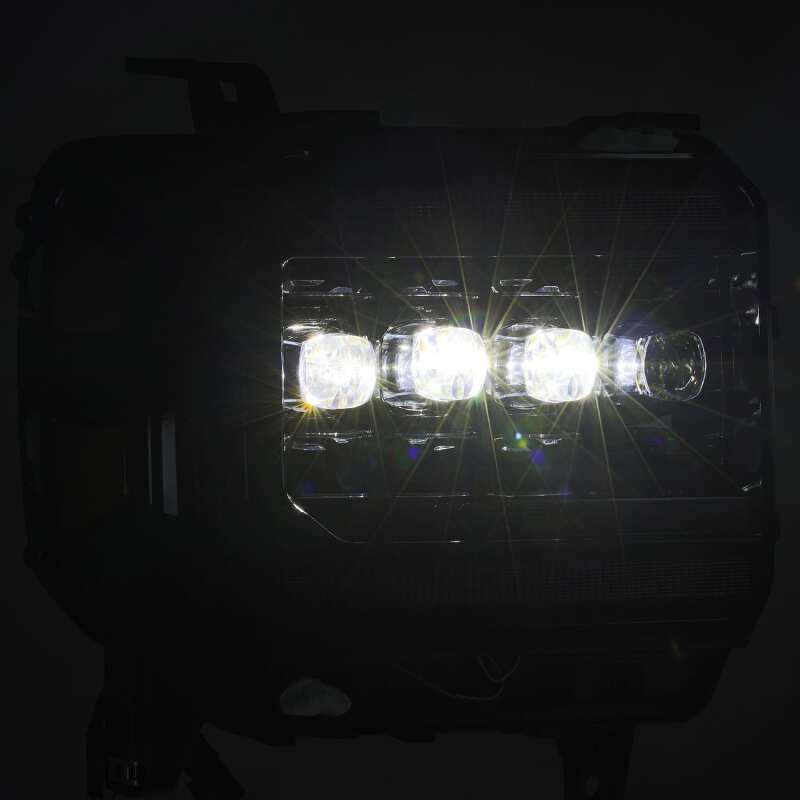 AlphaRex NOVA LED Projector Headlights for 2014–2018 GMC Sierra, Alpha Black, Part arx880616