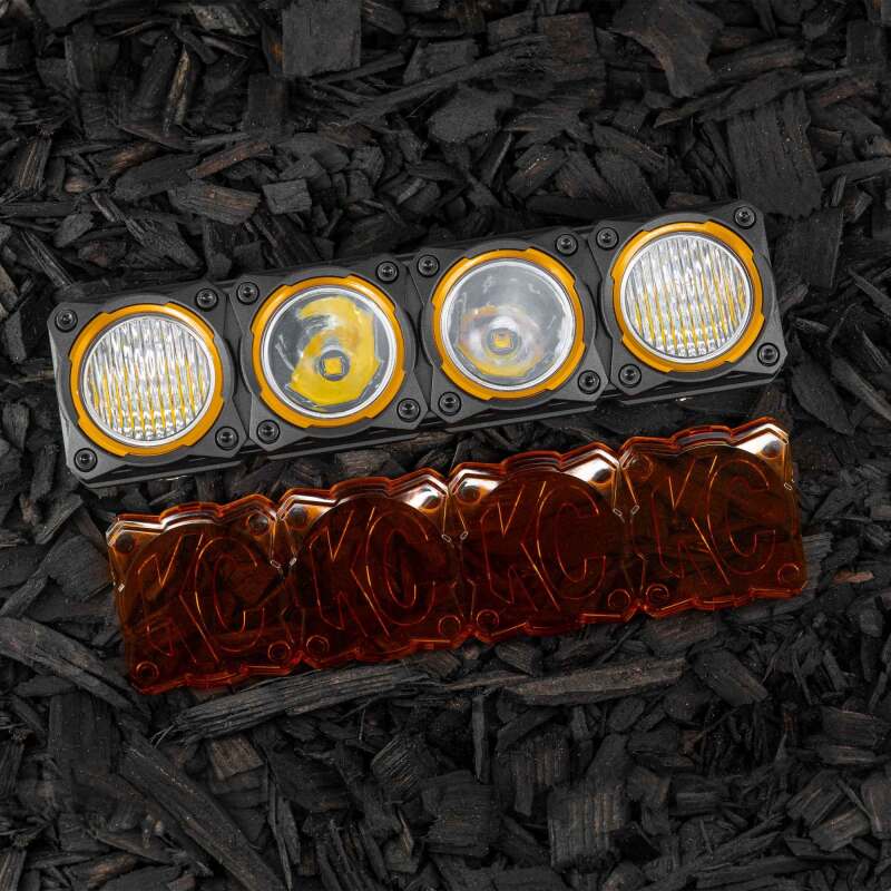 KC HiLiTES FLEX ERA LED Light Bar 10-Inch Amber Light Shield KCL5333