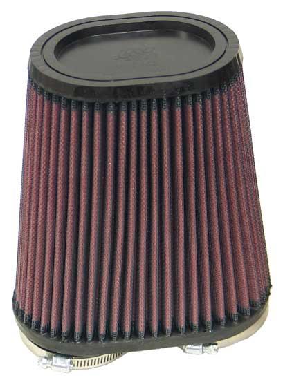 K&N Engineering RU-4710 Universal Rubber Filter, Dual-Flange Oval Tapered Air Filter