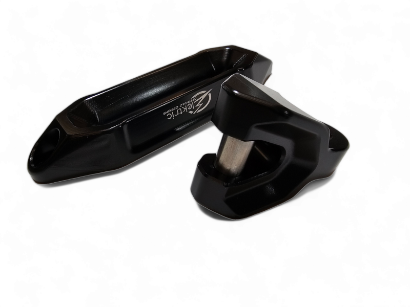 Elektric Off Road Winch Hawse Fairlead and Hook Combo - Anodized Black for UTVs