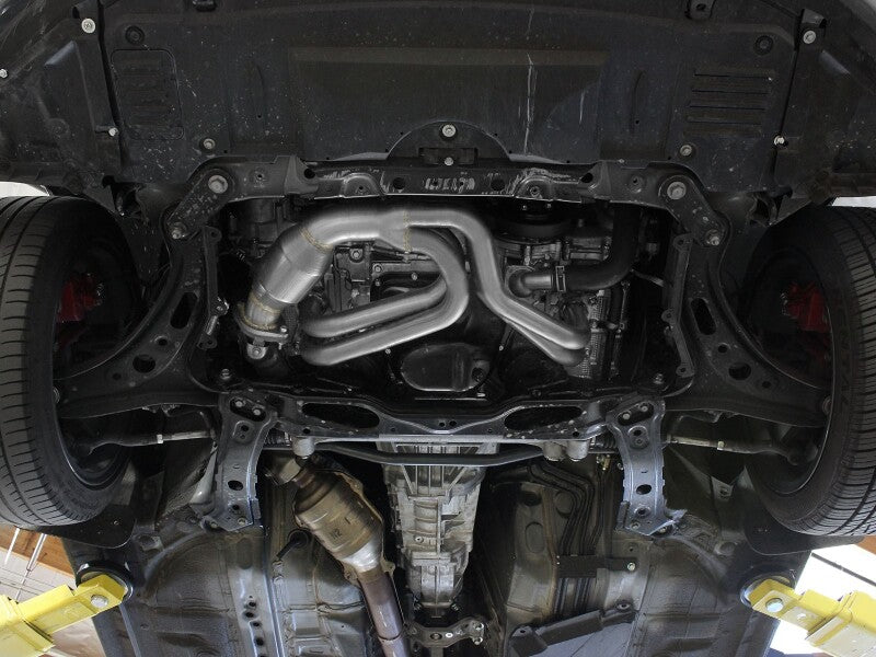 aFe Twisted Steel 304 Stainless Steel Long Tube Header with High-Flow Catalytic Converter, 48-36005-1HC