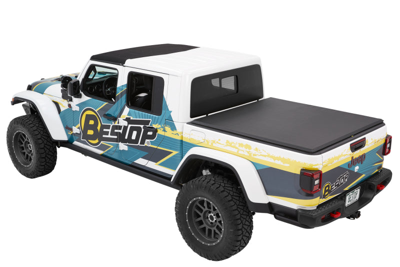 Bestop Roll Soft Tonneau Cover for 2020-2026 Jeep Gladiator 5 ft Bed - Black Diamond