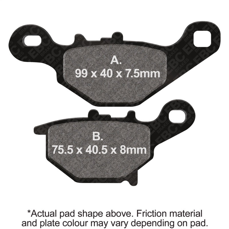 EBC Powersports FA401X Carbon X Rear Brake Pads for Suzuki RM85