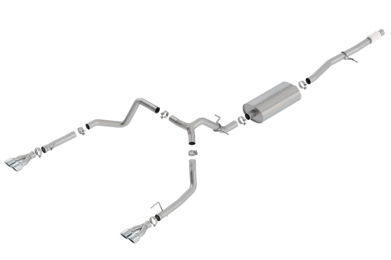 Borla 140780 Touring Cat-Back Exhaust System for 2019-2026 Chevrolet Silverado 1500 and GMC Sierra 1500 5.3L V8