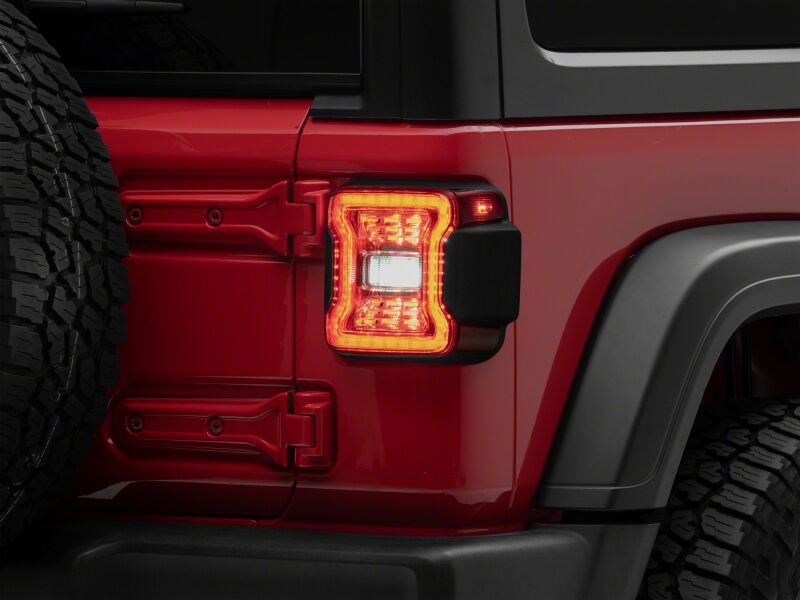 Raxiom Jeep Wrangler JL LED Tail Lights - Clear Housing and Lens, Part Number RAXJ181426