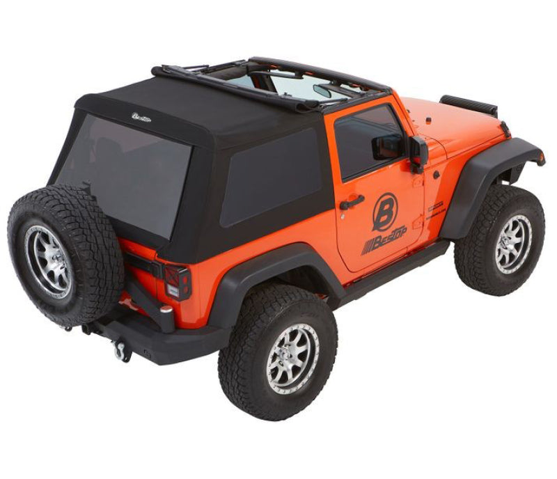 Bestop Trektop Glide Soft Top for Jeep Wrangler JK 2-Door (Black Diamond, Part #bes54922-35)