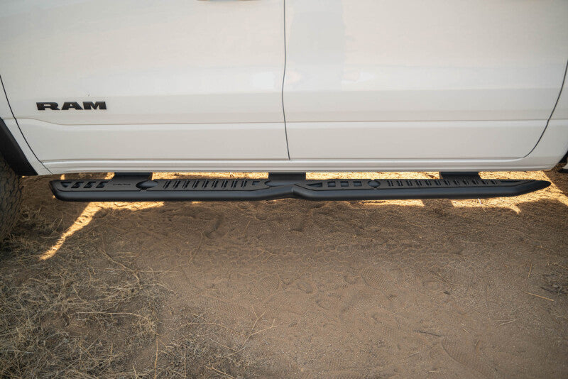 DV8 Offroad OE Plus Side Steps for 2019-2025 RAM 1500 Crew Cab, Black Steel - DVE SRDR1-01