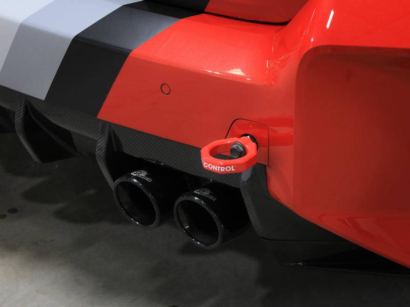 aFe Control Front and Rear Tow Hook for 2023-2026 BMW M2 G87, Red