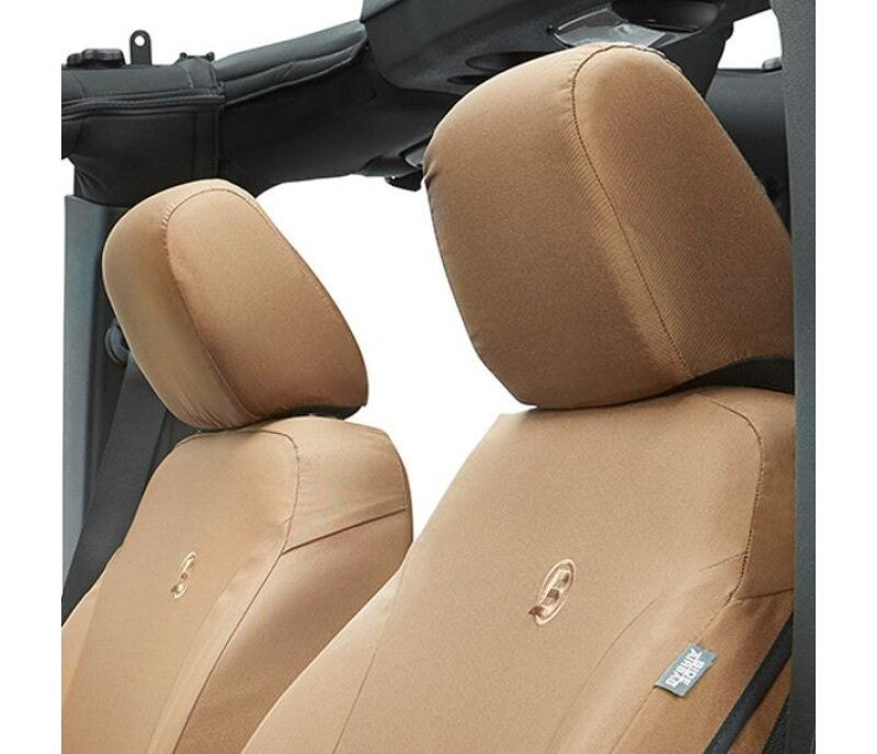 Bestop 13-18 Jeep Wrangler JK Front Seat Covers in Tan - Durable Custom Fit Protection
