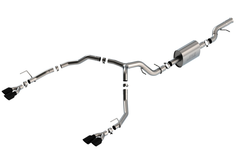 Borla 140859BC S-Type Cat-Back Exhaust System for 2021-2026 Chevrolet Tahoe and GMC Yukon 6.2L V8