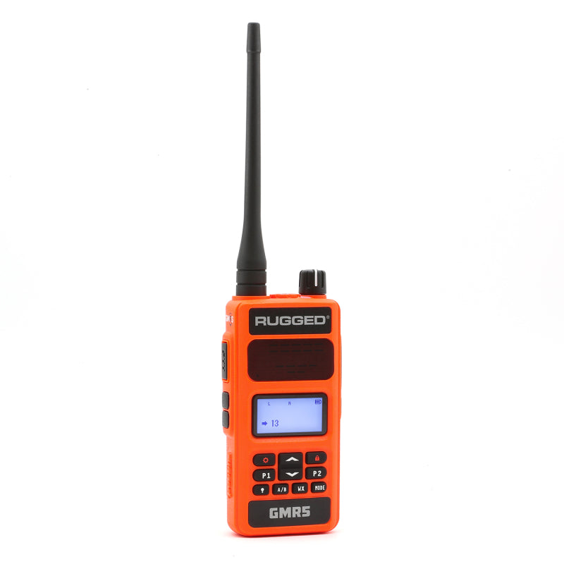 Rugged Radios GMRS Handheld Radio with NOAA Alerts in Safety Orange, Part RGdGMR5-ORN