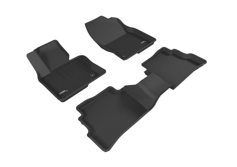 3D MAXpider KAGU Custom-Fit Black Floor Mats, Part Number aceL1MZ05801509, for 2017-2019 Mazda CX-5