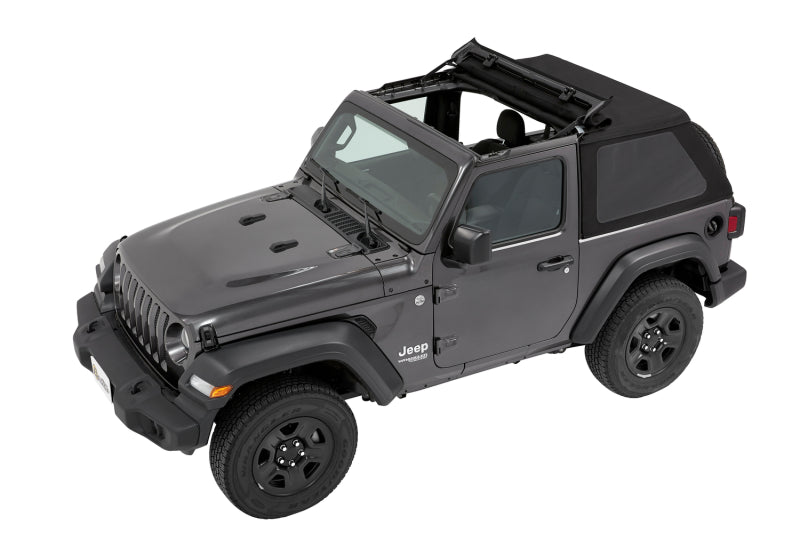 Bestop 18-26 Jeep Wrangler JL 2-Door Trektop Premium Black Twill Soft Top