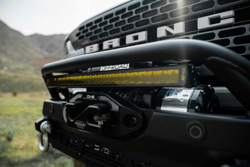 DV8 Offroad Elite Series 20-Inch Amber LED Light Bar, Single Row - Part Number dveBE20SW105W-A