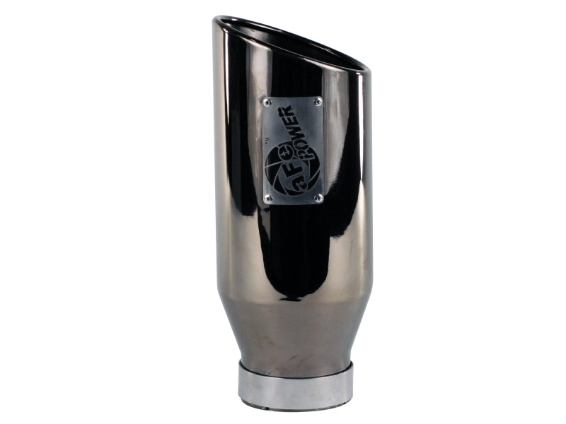 aFe MACH Force-Xp Exhaust Tip 49-92018-BC, 4-Inch Inlet, 6-Inch Outlet, Black Chrome