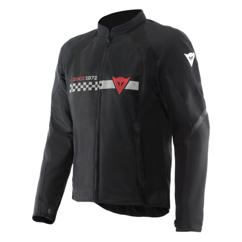 Dainese Herosphere Air Tex Jacket Black/White Stripes/Red Size - 48