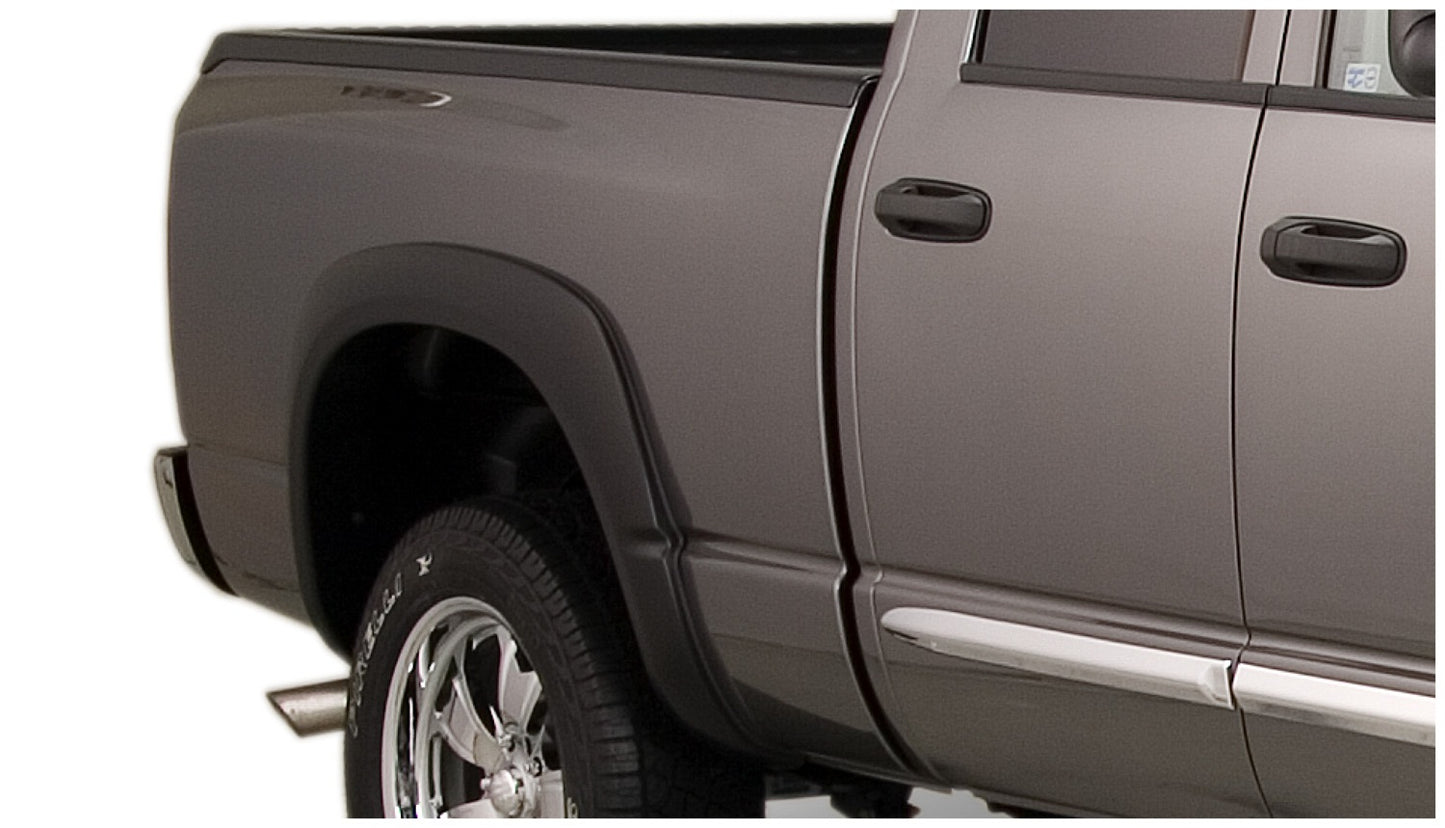 Bushwacker - 50905-02 - Fender Flare -  50905-02 Black OE-Style Smooth Finish 4-Piece Fender Flare Set for 2002-2005 Dodge Ram 1500; 2003-2005 Ram 2500, 3500 (Excludes Dually) - P/N: 50905-02