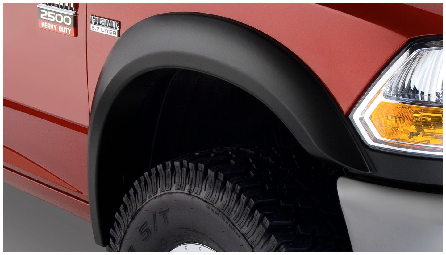 Bushwacker - 50918-02 - Fender Flare -  50918-02 Black Extend-A-Fender Style Smooth Finish 4-Piece Fender Flare Set for 2010-2018 Dodge Ram 2500/3500 (Includes Dually) - P/N: 50918-02
