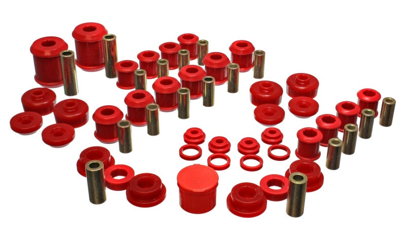 Energy Suspension eng5.18107R - 95-99 Mitsubishi Eclipse FWD/AWD Red Hyper-Flex Master Bushing Set