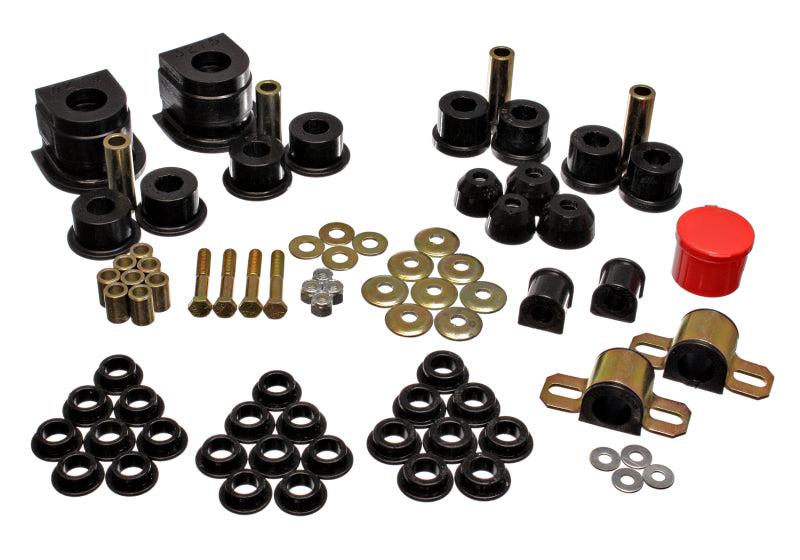 Energy Suspension eng11.18101G - 86-91 Mazda RX-7 Black Hyper-Flex Master Bushing Set