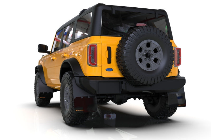 Rally Armor ralMF85-RR-PL-MBK Mud Flaps for 2021–2023 Ford Bronco