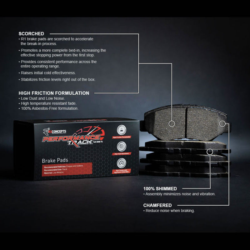 R1 Concepts RNC2000-1179-00 Front Track/Street Brake Pads for 2006-2015 Mazda MX-5 Miata