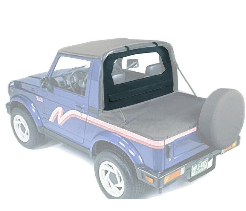 Bestop 95-98 Tracker/Sidekick Windjammer in Black Denim - Superior Wind and Debris Protection