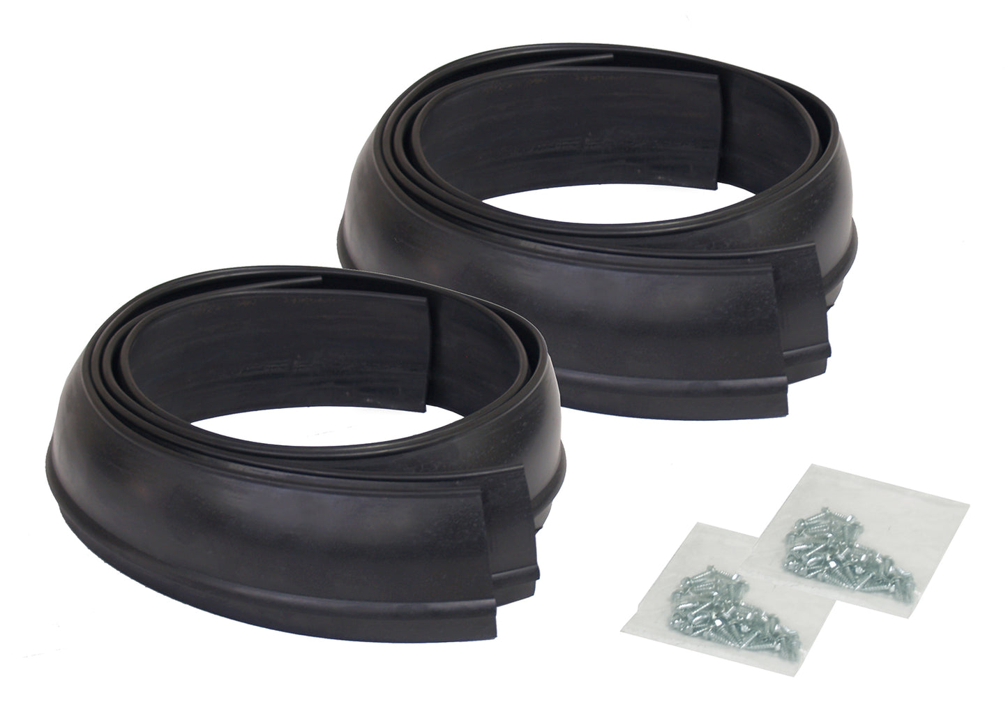 Pacer Performance - 52-156 - Fender Extension Molding -  52-156 Flexy Flare Rubber Fender Extensions Standard Duty, 2-1/2" x 58", 4 Piece Kit - P/N: 52-156