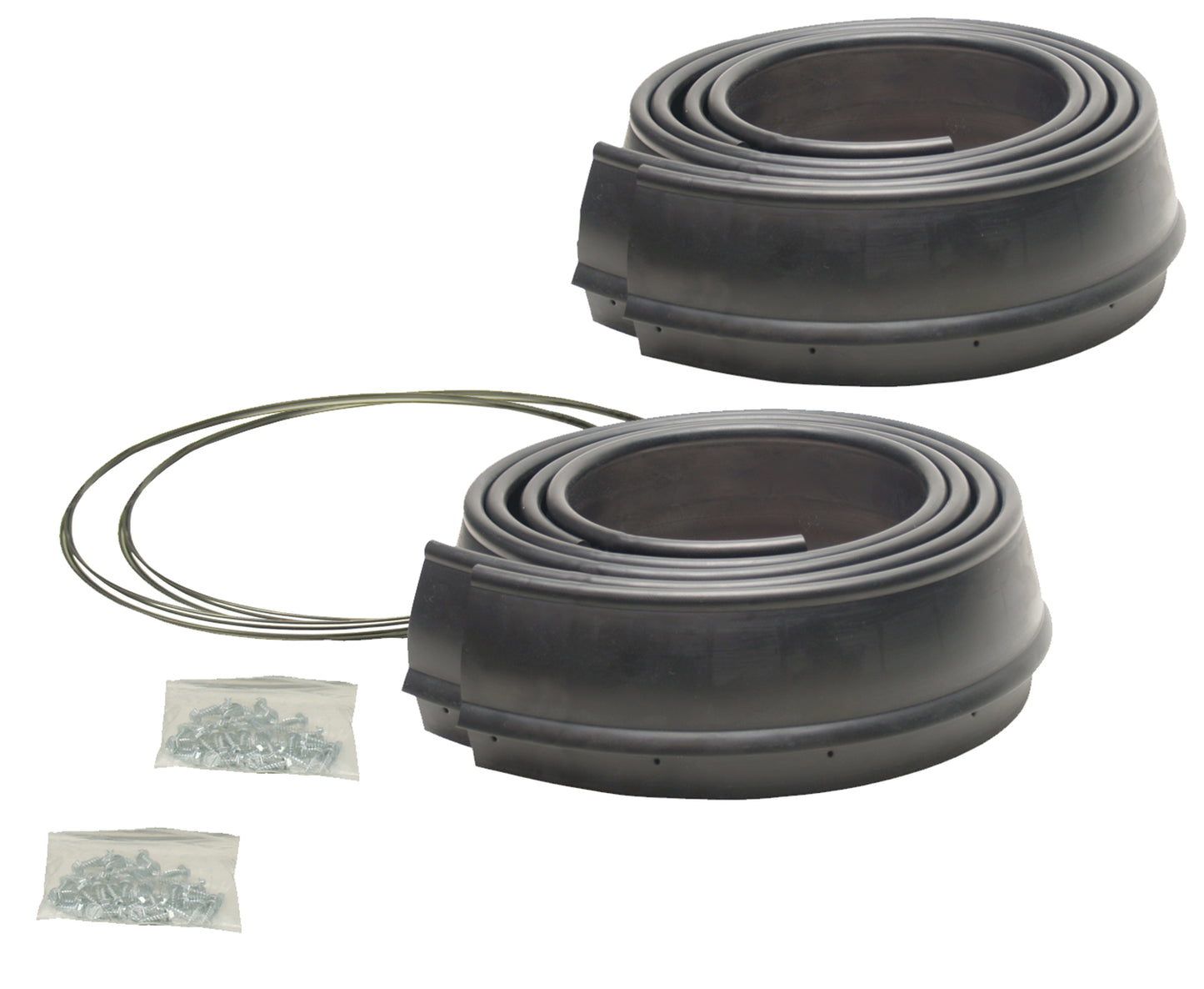 Pacer Performance - 52-189 - Fender Extension Molding -  52-189 Flexy Flare Rubber Fender Exten. Heavy Duty Reinforced, 2-1/2" x 58" 4 Piece Kit - P/N: 52-189