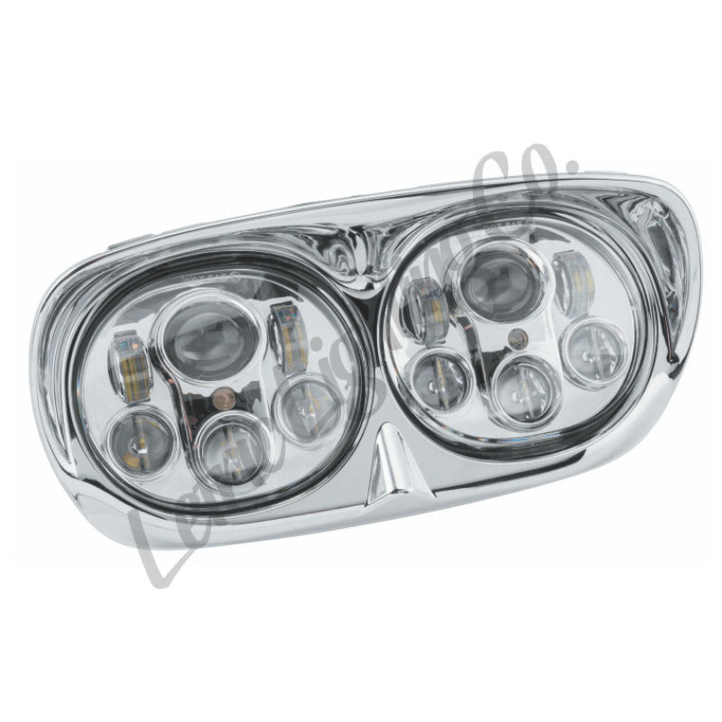 Letric Lighting LED Headlight Dual 5.75-Inch Chrome, Part Number letLLC-LRHP-CC