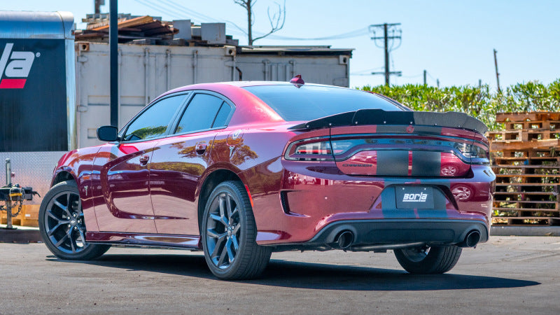 Borla ATAK Cat-Back Exhaust System with Black Chrome Tips for 2019-2023 Dodge Charger GT 3.6L V6, Part 140918BC