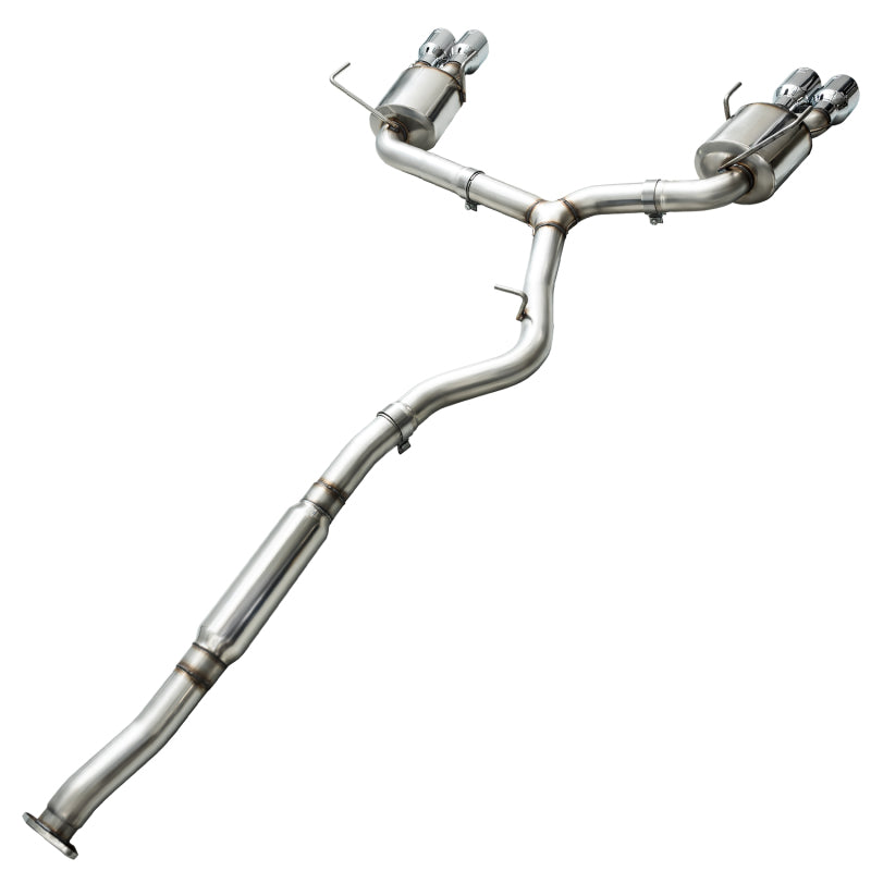 AWE Tuning Subaru 15+ WRX VA Sedan Touring Edition Exhaust - Chrome Silver Tips (102mm)
