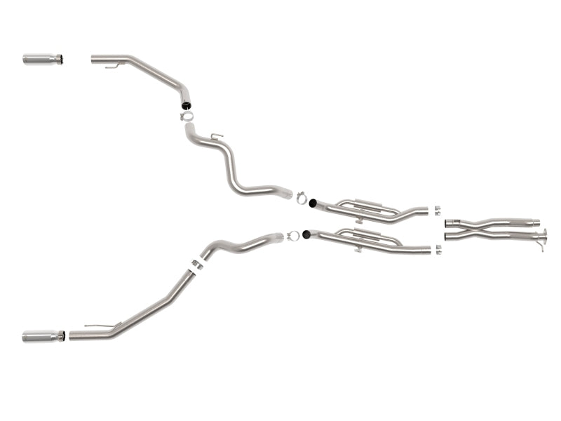 aFe Vulcan Series Cat-Back Exhaust System with Polished Tips for 2024-2026 Ford Ranger Raptor 3.0L V6, Part Number 49-33152-P