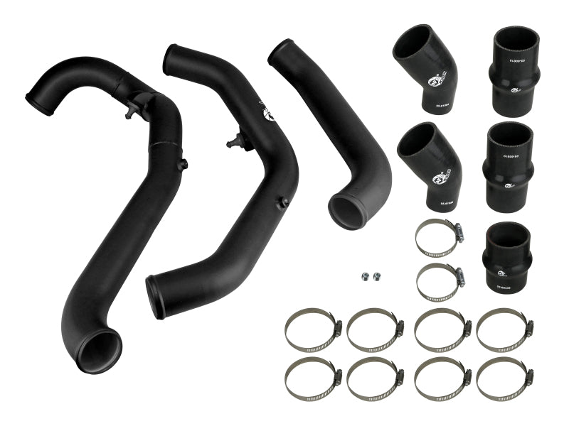 aFe BladeRunner 2.5-Inch Aluminum Hot Charge Pipe, Black, Part Number 46-20298-B, for 2017-2020 Ford F-150 Raptor 3.5L V6 EcoBoost