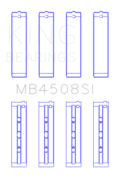 King Engine Bearings MB4508SI Standard Performance Main Bearing Set for Acura and Honda J-Series Engines