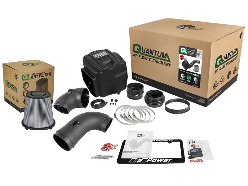 aFe Quantum Pro DRY S Cold Air Intake System for 2007.5–2010 GM/Chevy Duramax 6.6L LMM, Part 53-10005D