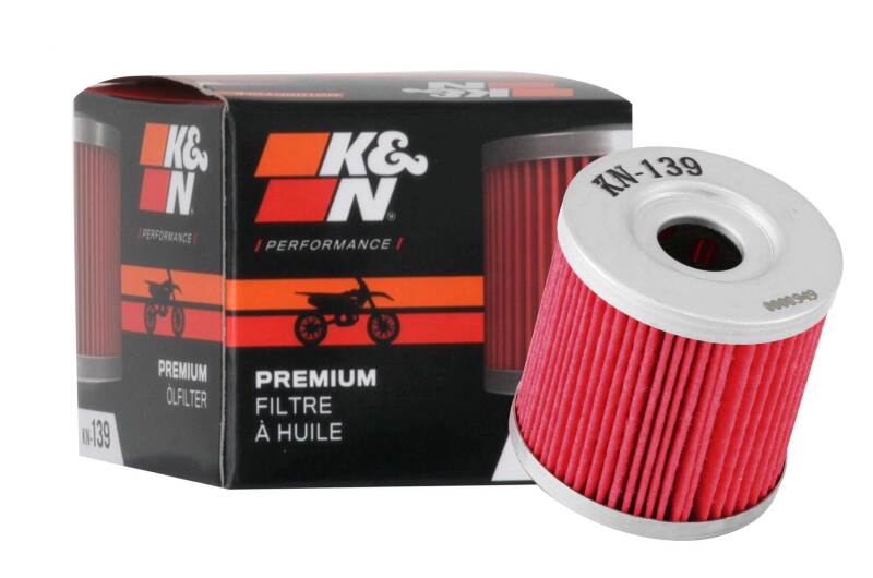 K&N Engineering KN-139 Premium Powersports Oil Filter for Suzuki, Kawasaki and Arctic Cat