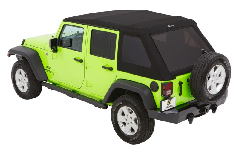 Bestop Trektop Glide Soft Top for Jeep Wrangler JK 4-Door (2007-2018) - Black Diamond