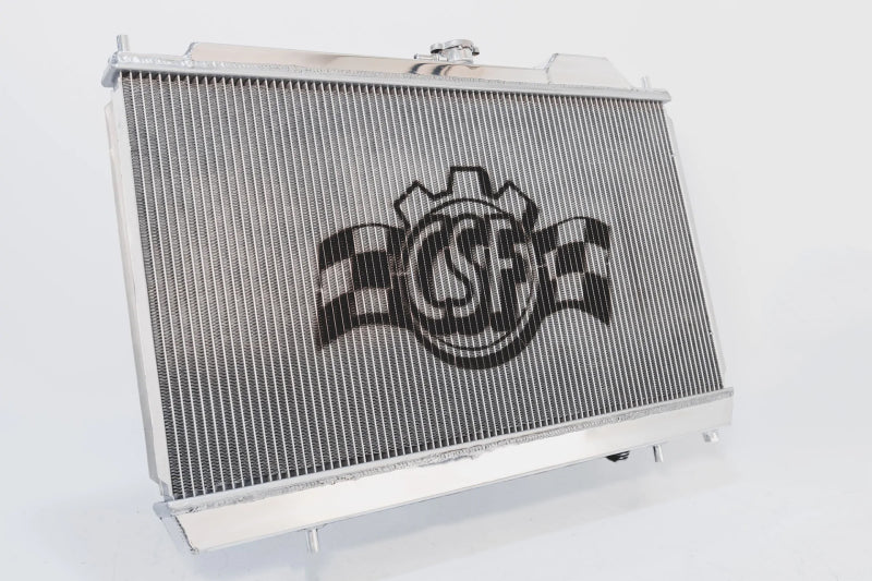 CSF 01-07 Mitsubishi Evo 7/8/9 Full Size Slim Radiator w/12in Fan & Shroud/-16AN & Slip-On Fittings