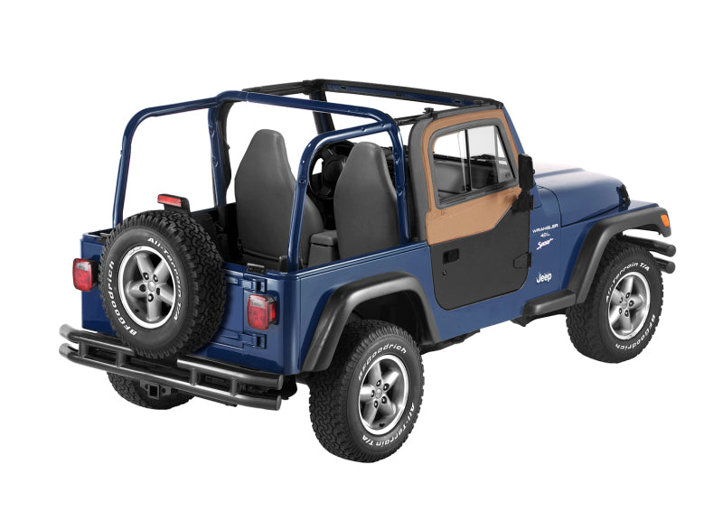 Bestop 97-06 Jeep Wrangler TJ Upper Door Sliders with Dual Sliding Windows (Spice) - Part No. BES51787-37