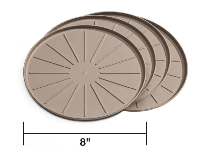 WeatherTech Round Coaster Set - Tan - Set of 8