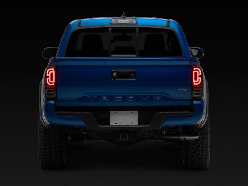 Raxiom 16-23 Toyota Tacoma XW Series Sequential LED Tail Lights with Black Housing and Clear Lens