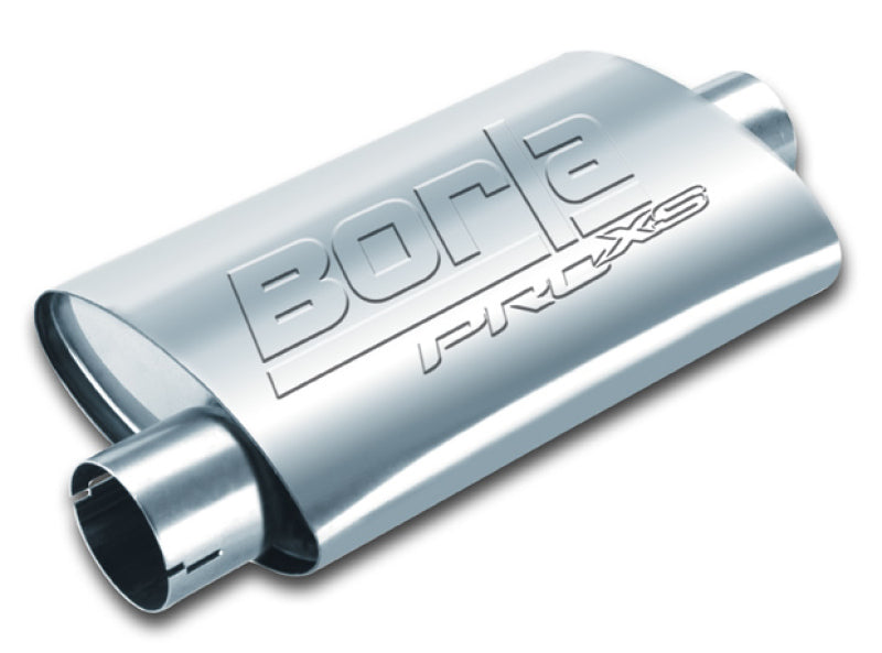 Borla ProXS Universal 2.5-Inch Offset Inlet and Center Outlet Notched Muffler - Part 400484