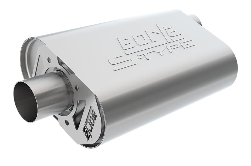 Borla 400843 CrateMuffler S-Type Muffler for Chevrolet Small Block 350, 383, and 406 V8 Engines