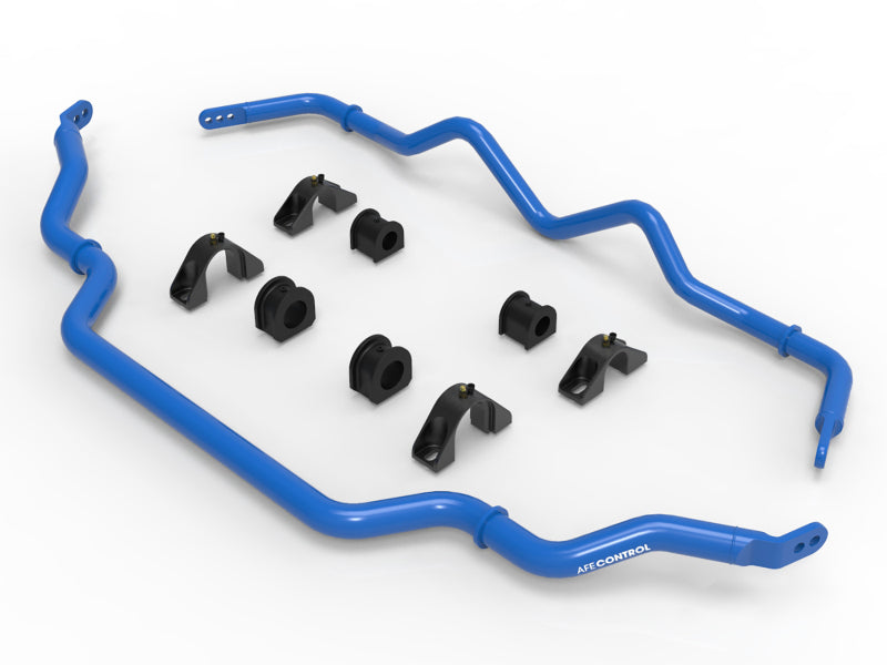 aFe Control Front and Rear Sway Bar Set, Blue, for 2016-2024 Infiniti Q50/Q60 3.0L V6 Twin-Turbo - Part Number AFE440-711001-L