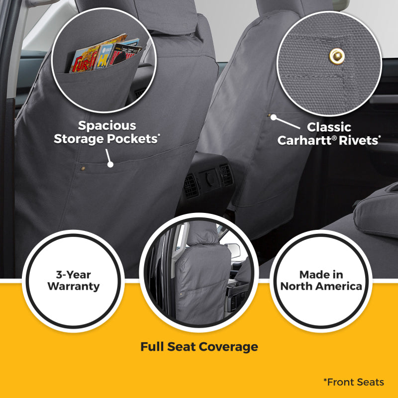 Covercraft Carhartt SeatSaver Custom Seat Cover for Toyota Tacoma 2024-2025 - Gravel